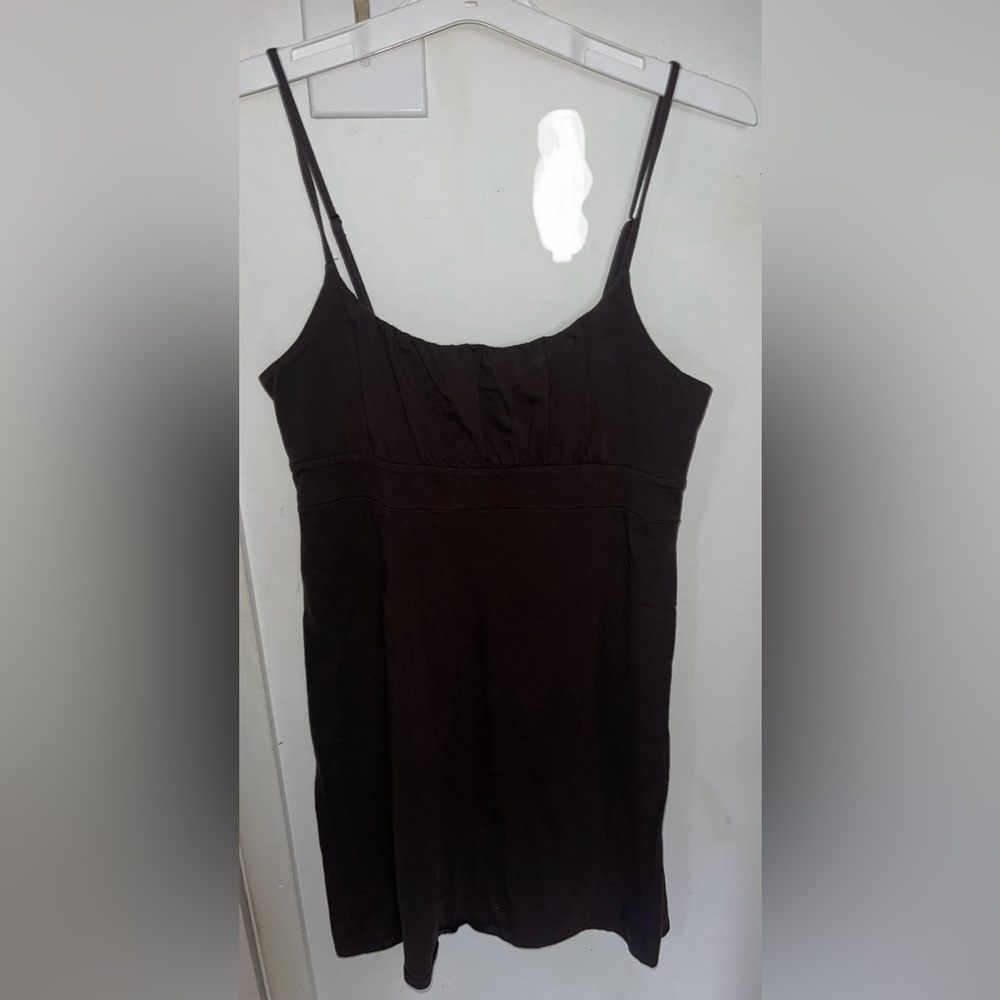 Brown ruffled top sun dress